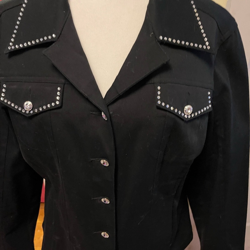 Christine Alexander Black Blazer with Silver Accents